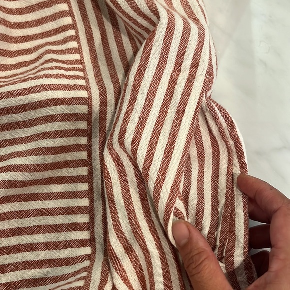 Madewell Button-Back Easy Linen Dress in Stripe - Picture 5 of 8